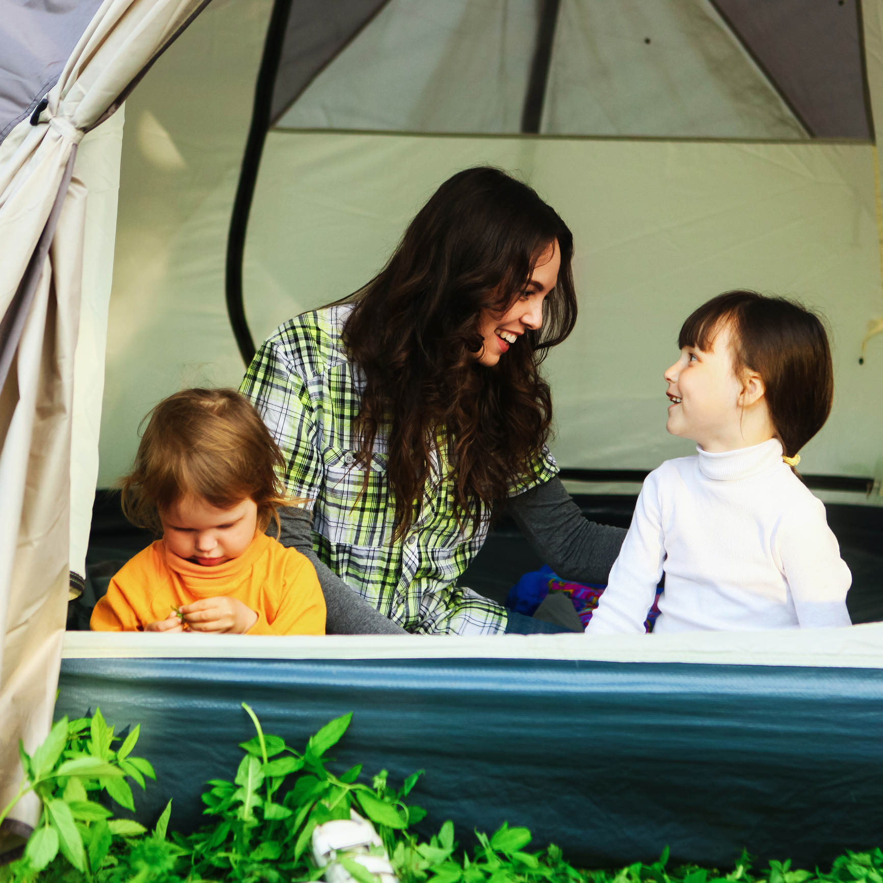 happy family outdoors